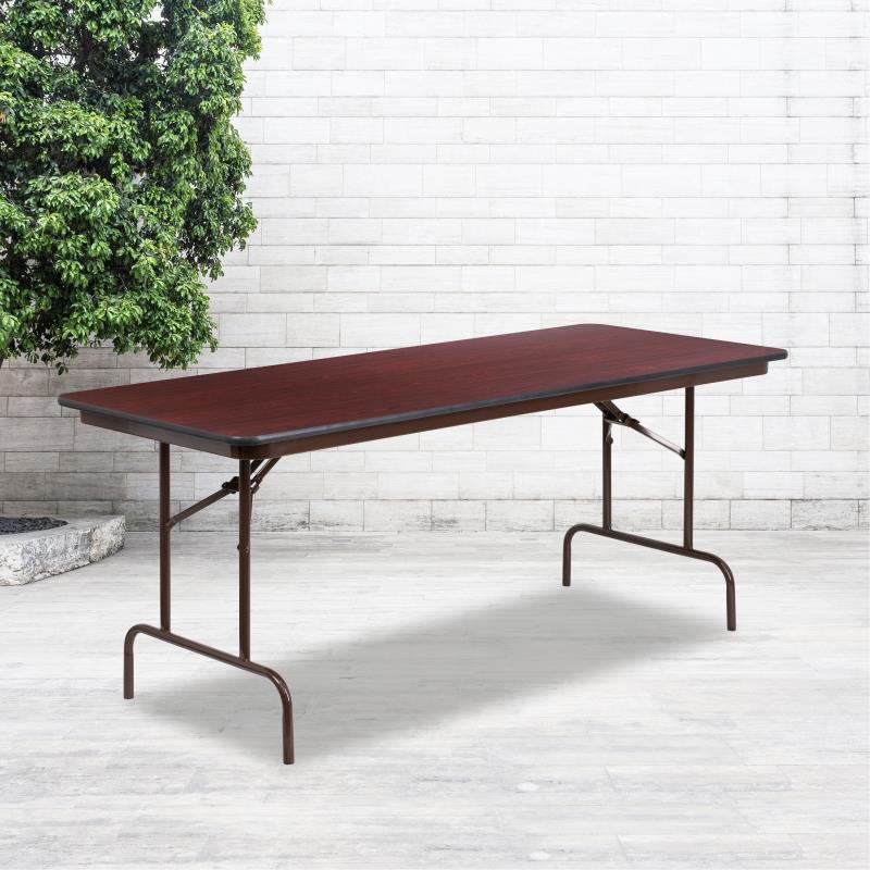 Mahogany Folding Banquet Table High Pressure